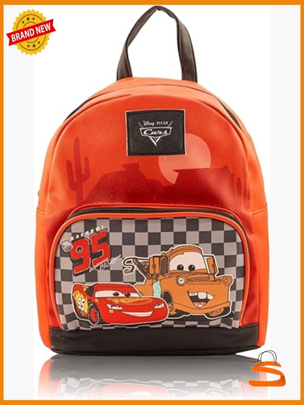 Disney Pixar Cars Lightning McQueen Mini Backpack 10" PU Leather